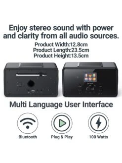 Majority Bard Music System With Internet, DAB And FM Radio Black -Digital Station VIQNT SQ6 0000000004 BLACK SLd2