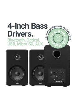 Majority D40 Bookshelf Monitor Speakers -Digital Station VIQNU SQ3 0000000004 BLACK SLa