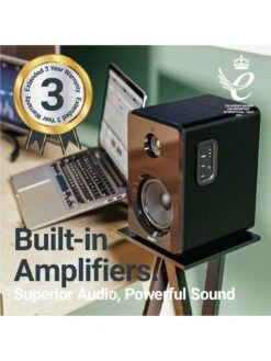 Majority D40 Bookshelf Monitor Speakers -Digital Station VIQNU SQ5 0000000004 BLACK SLd1