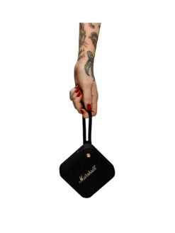 Marshall Willen Portable Bluetooth Speaker - Black & Brass -Digital Station VIRY2 SQ3 0000000004 BLACK SLa