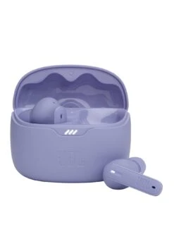 JBL Tune Beam True Wireless Active Noise Cancelling Earbuds - Dual Microphones, IP54 - Purple