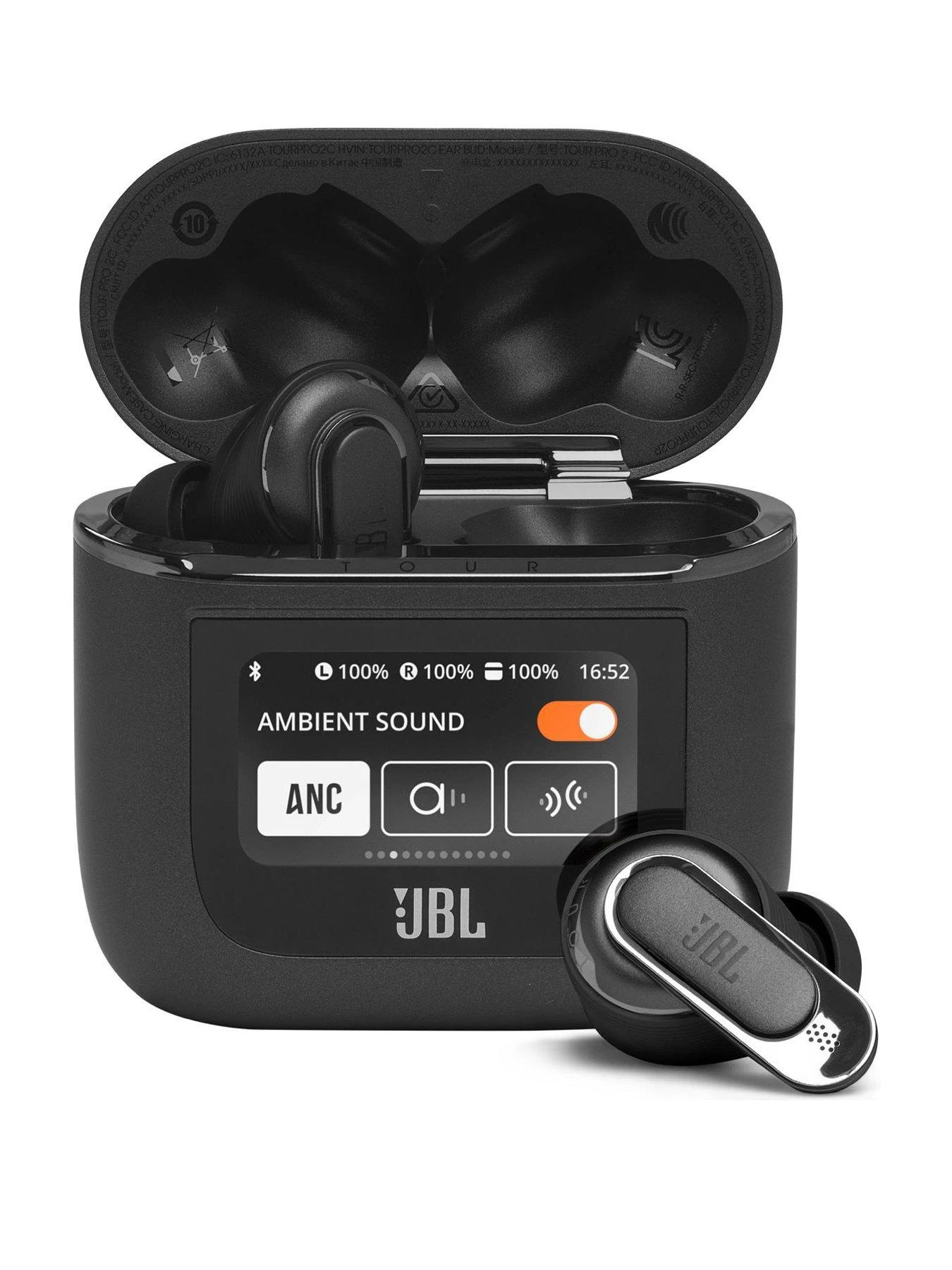 JBL TOUR PRO 2 TWS, True Adaptive Noise Canceling Earbuds With Wireless Charging, Black 1 JBL TOUR PRO 2 TWS, True Adaptive Noise Canceling Earbuds With Wireless Charging, Black