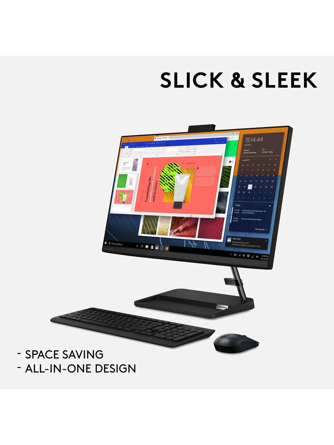 Lenovo IdeaCentre AIO 3 Desktop PC - 23.8in FHD, AMD Ryzen 5, 8GB RAM, 512GB SSD - Black 4 Lenovo IdeaCentre AIO 3 Desktop PC - 23.8in FHD, AMD Ryzen 5, 8GB RAM, 512GB SSD - Black - Image 4