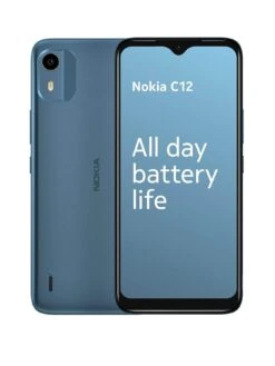 Nokia C12 64GB Storage, Dual SIM - Cyan