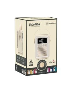 VQ Retro Mini Portable DAB Radio With Bluetooth - Oak -Digital Station VJ1X6 SQ6 0000000006 OAK SLd2