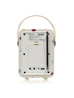 VQ Retro Mini Portable DAB Radio With Bluetooth - Polka Dot -Digital Station VJ1XA SQ5 0000000067 CREAM SLd1