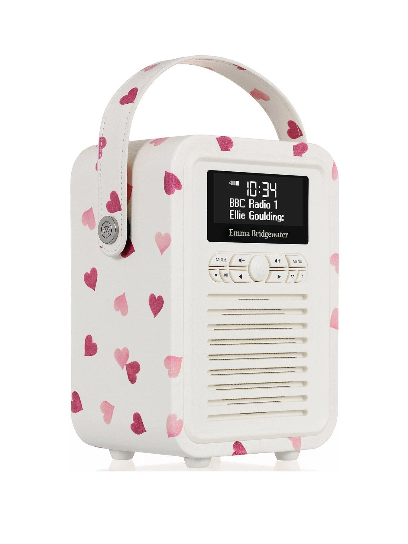 VQ Retro Mini Portable DAB Radio With Bluetooth - Pink Hearts 1 VQ Retro Mini Portable DAB Radio With Bluetooth - Pink Hearts