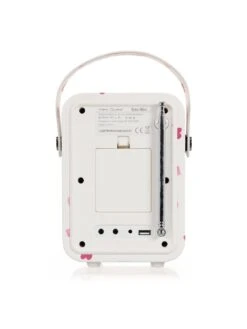 VQ Retro Mini Portable DAB Radio With Bluetooth - Pink Hearts 10 VQ Retro Mini Portable DAB Radio With Bluetooth - Pink Hearts -Digital Station VJ1XB SQ5 0000000067 CREAM SLd1