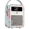 VQ Cath Kidson Mini Portable DAB+ Digital Radio With Bluetooth - Antique Rose
