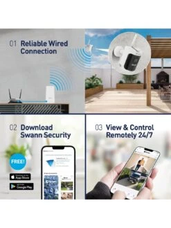 Swann NVW-800 4ch Wi-Fi NVR / 64GB SD Card / 2x SWNVW-600CMB 2K Wire Free Cameras 13 Swann NVW-800 4ch Wi-Fi NVR / 64GB SD Card / 2x SWNVW-600CMB 2K Wire Free Cameras -Digital Station VJ7T9 SQ6 0000000099 N A SLd2