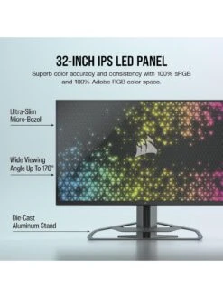 CORSAIR XENEON 32UHD144 32-inch Ultra HD 4K 144Hz Widescreen IPS LED Monitor - Black -Digital Station VJ84Q SQ4 0000000004 BLACK SLd