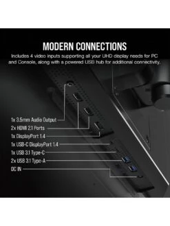 CORSAIR XENEON 32UHD144 32-inch Ultra HD 4K 144Hz Widescreen IPS LED Monitor - Black -Digital Station VJ84Q SQ6 0000000004 BLACK SLd2