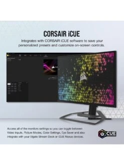 CORSAIR XENEON 32UHD144 32-inch Ultra HD 4K 144Hz Widescreen IPS LED Monitor - Black -Digital Station VJ84Q SQ7 0000000004 BLACK SLd3