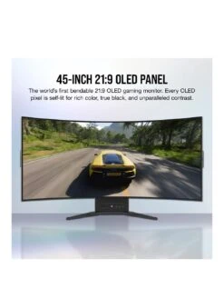 CORSAIR Xeneon Flex 45WQHD240 45-inch Widescreen OLED Black Bendable Monitor -Digital Station VJ84R SQ3 0000000004 BLACK SLa