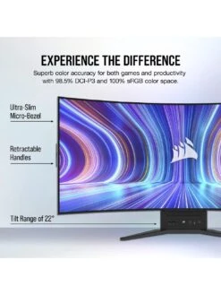 CORSAIR Xeneon Flex 45WQHD240 45-inch Widescreen OLED Black Bendable Monitor -Digital Station VJ84R SQ5 0000000004 BLACK SLd1