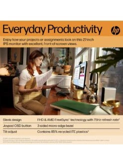 HP V27i FHD Monitor -Digital Station VJC6X SQ6 0000000004 BLACK SLd2