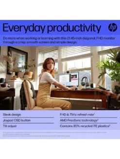 HP V22v G5 FHD Monitor -Digital Station VJDFT SQ6 0000000004 BLACK SLd2