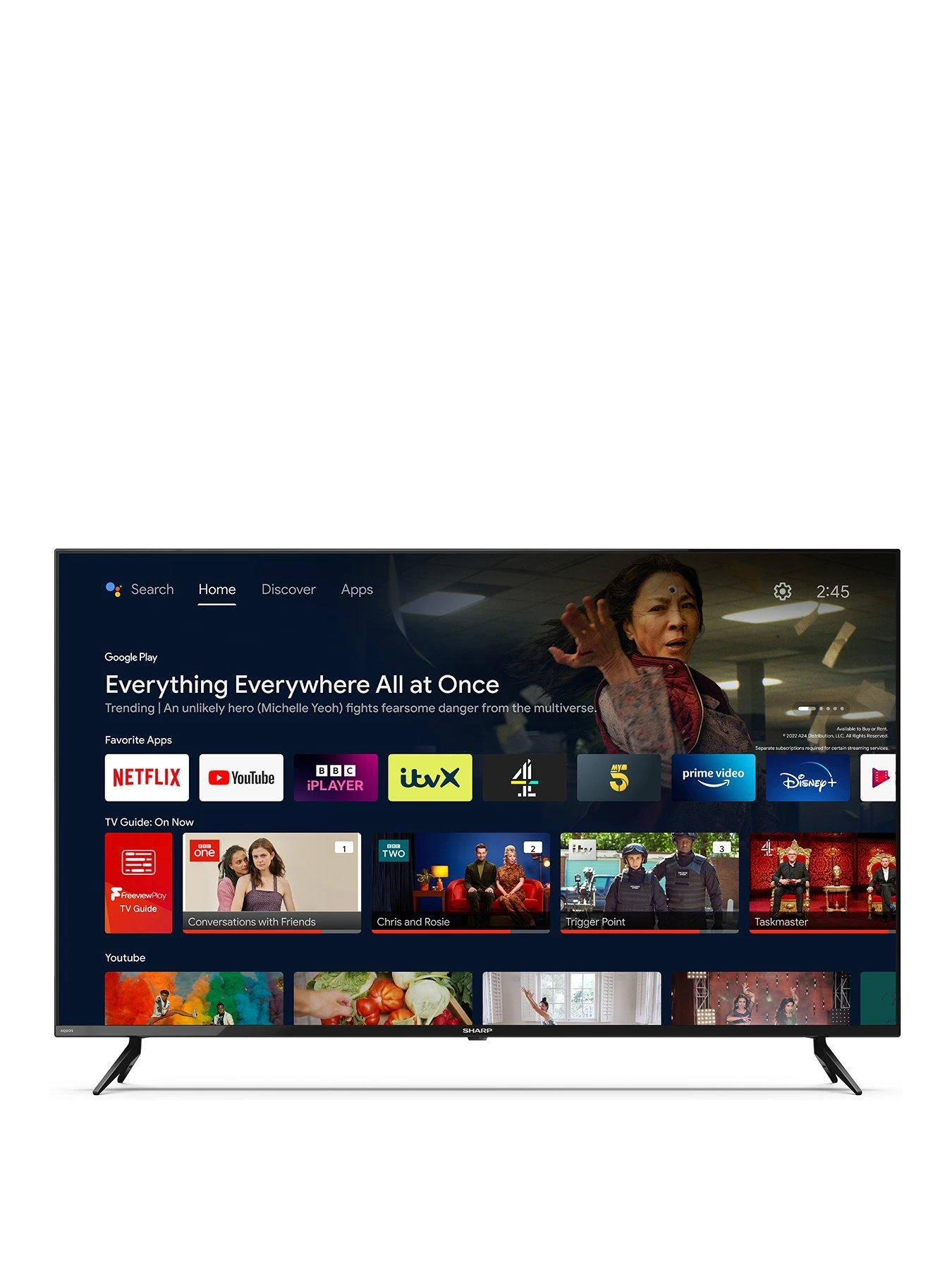 Sharp 55FL1K, 55 Inch, 4K Ultra HD, Android TV 1 Sharp 55FL1K, 55 Inch, 4K Ultra HD, Android TV