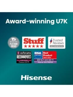 Hisense 75U7KQTUK, 75-inch, 4K Ultra HD HDR, Mini-LED, Smart TV 13 Hisense 75U7KQTUK, 75-inch, 4K Ultra HD HDR, Mini-LED, Smart TV -Digital Station VKT1V SQ7 0000000004 BLACK ICf