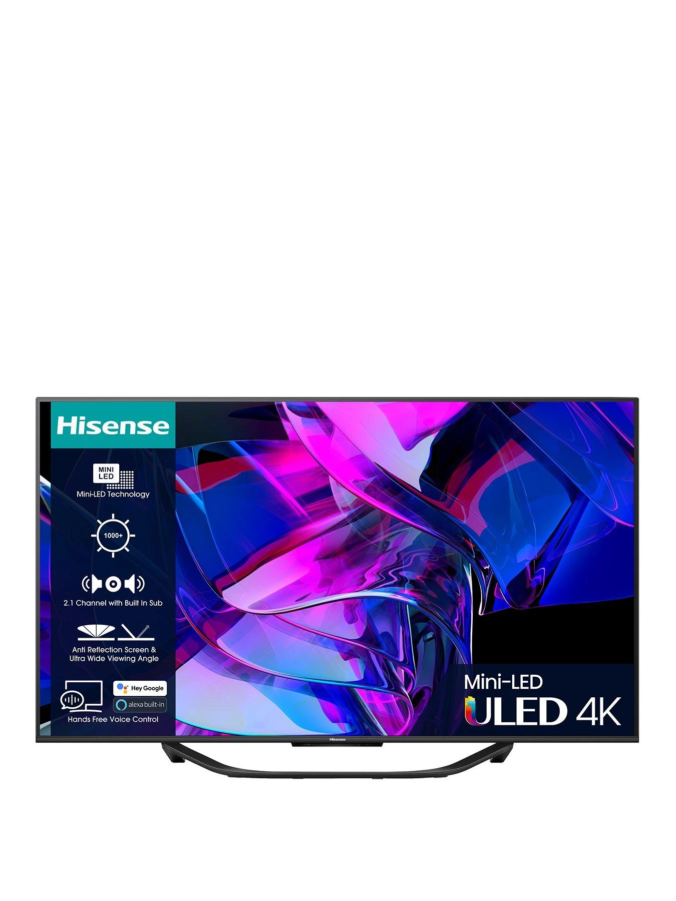 Hisense 65U7KQTUK, 65 Inch, 4K Ultra HD HDR, Mini-LED, Smart TV 1 Hisense 65U7KQTUK, 65 Inch, 4K Ultra HD HDR, Mini-LED, Smart TV