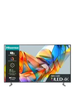 Hisense 55U6KQTUK, 55 Inch, 4K Ultra HD HDR, Mini-LED, Smart TV