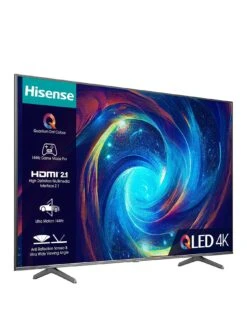 Hisense 65E7KQTUK Pro, 65 Inch, 4K Ultra HD, QLED, Smart TV -Digital Station VKT21 SQ3 0000000004 BLACK SLs