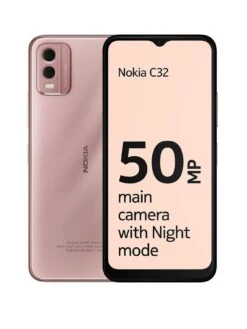 Nokia C32 4GB RAM, 64GB Storage, Dual SIM - Pink