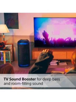 Sony SRS-XV800 Wireless Party Speaker With Powerful 360° Sound And MEGA BASS - 25 Hours Battery Life, Portable, Lighting, Karaoke - Black -Digital Station VL6QB SQ4 0000000004 BLACK SLd