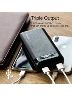 Energizer 30,000mAh Power Bank With LCD Display Provides Up To 108 Hours Extra On Your Smartphone!! -Digital Station VL94E SQ7 0000000004 BLACK SLd3