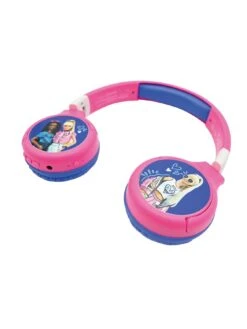 Barbie 2 In 1 Bluetooth And Wired Comfort Foldable Headphones With Kids Safe Volume -Digital Station VLIK8 SQ5 0000000099 N A SLd2