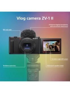 Sony ZV-1 II Vlog Digital Camera (ZV1M2BDI.EU) -Digital Station VMDYB SQ6 0000000004 BLACK SLd2