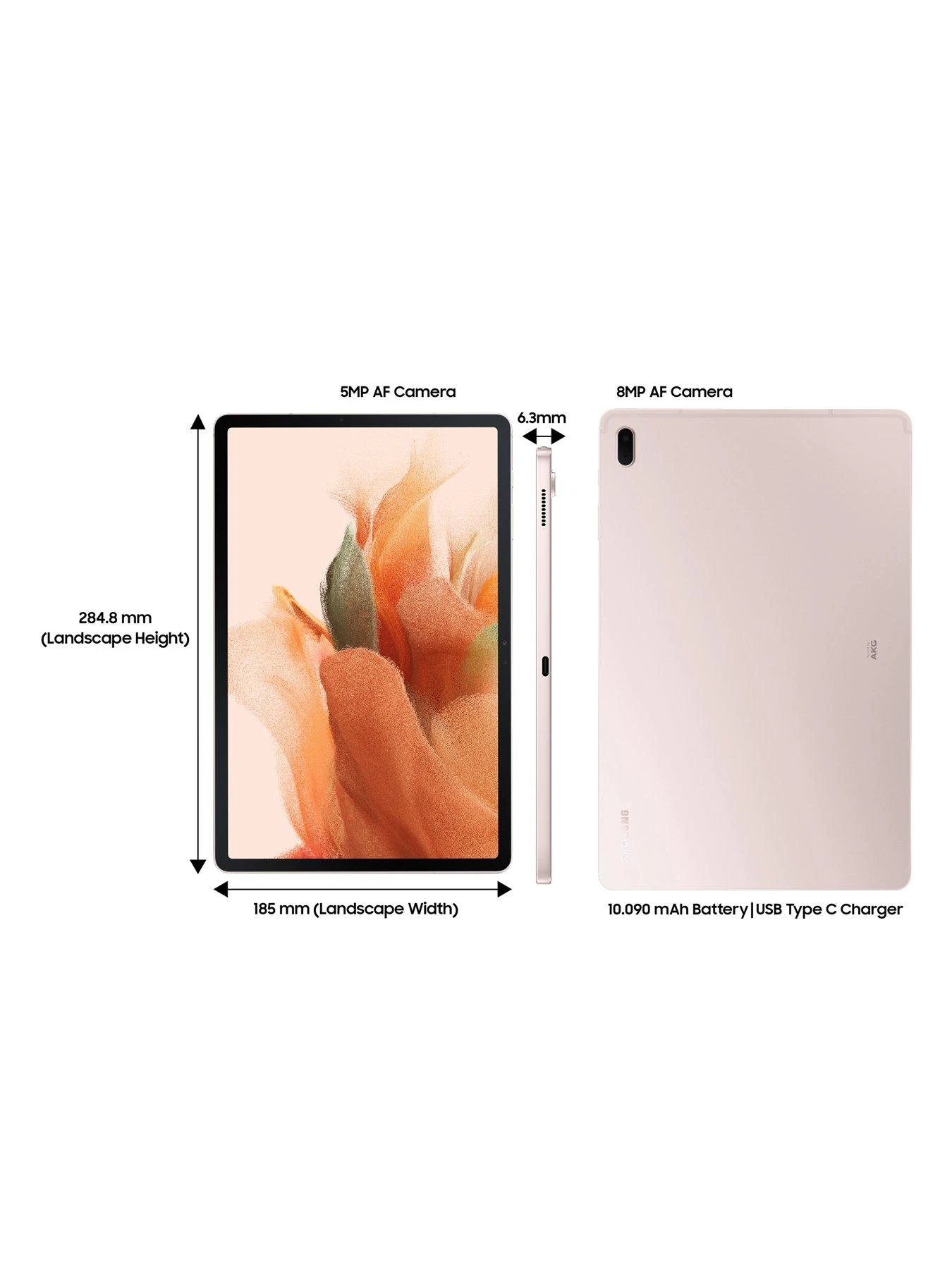 Samsung Galaxy Tab S7 FE 12.4" WiFi 64GB - Pink 5 Samsung Galaxy Tab S7 FE 12.4" WiFi 64GB - Pink - Image 5
