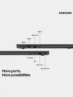 Samsung Galaxy Book 3 Laptop - 15.6in FHD, Intel Core I3, 8GB RAM, 256GB SSD - Graphite -Digital Station VN55O SQ4 0000000035 SILVER SLd