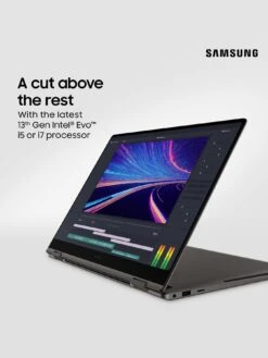 Samsung Galaxy Book3 360 Convertible Laptop - 15.6in AMOLED, 13th Gen Intel Core I5, 8GB RAM, 256GB SSD, S Pen Included - Graphite -Digital Station VN55W SQ6 0000000035 SILVER SLd2