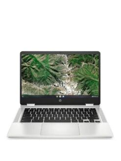 HP Chromebook X360 14a-ca0010na, Intel Pentium Silver, 4GB RAM 128GB SSD, 14in Laptop - Silver -Digital Station VN6YW SQ3 0000000035 SILVER SLa