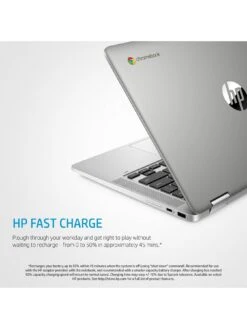 HP Chromebook X360 14a-ca0010na, Intel Pentium Silver, 4GB RAM 128GB SSD, 14in Laptop - Silver -Digital Station VN6YW SQ4 0000000035 SILVER SLd