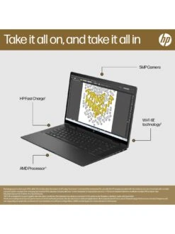 HP ENVY X360 15-fh0000na  - 15.6in FHD Touchscreen, AMD Ryzen 7, 16GB RAM, 512GB SSD - Black -Digital Station VN70Z SQ4 0000000004 BLACK SLd