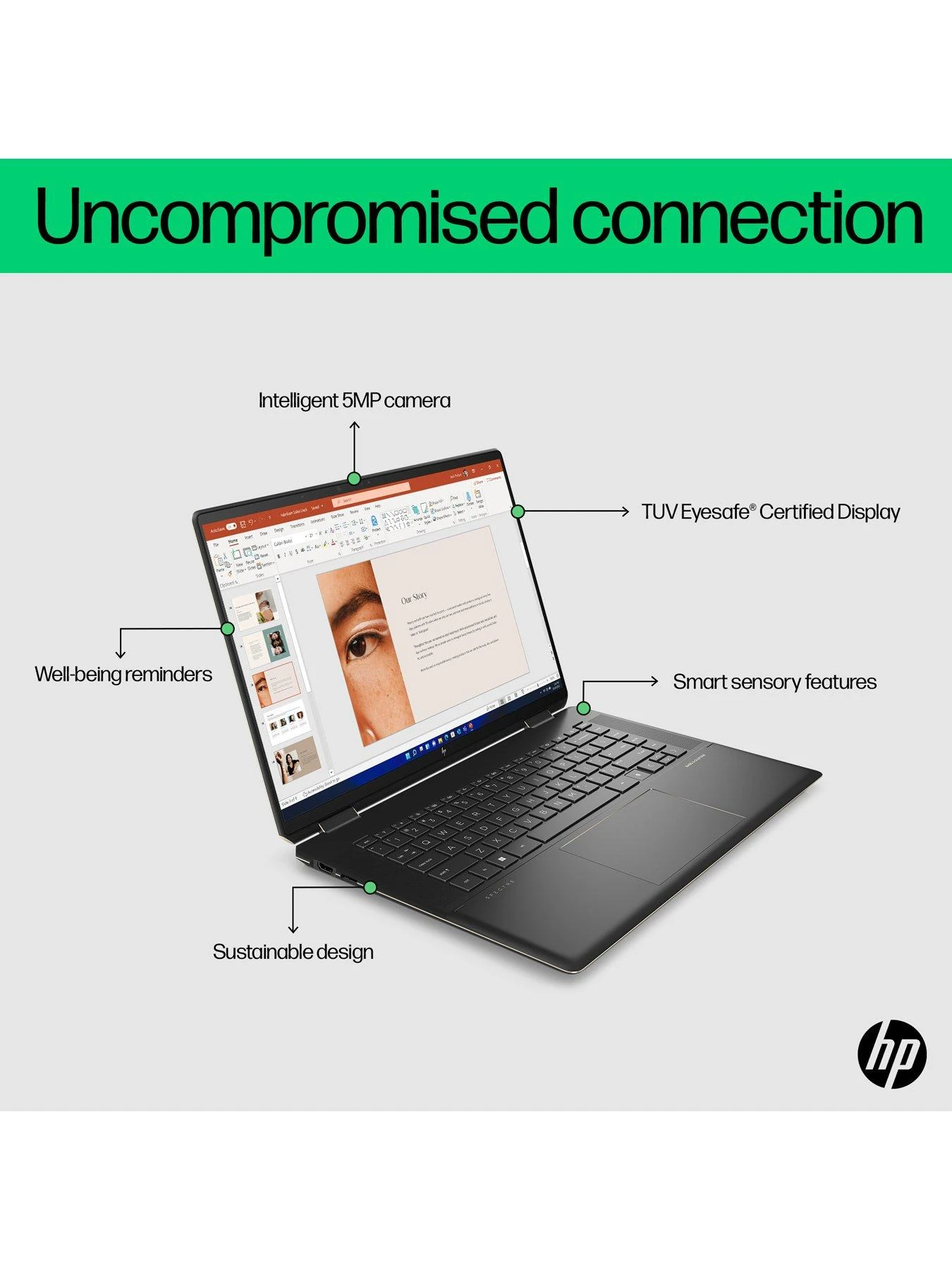 HP Spectre X360 16-f2018na Laptop - 16in 3K+ Touchscreen, Intel Core I7, 16GB RAM, 1TB SSD - Black 4 HP Spectre X360 16-f2018na Laptop - 16in 3K+ Touchscreen, Intel Core I7, 16GB RAM, 1TB SSD - Black - Image 4