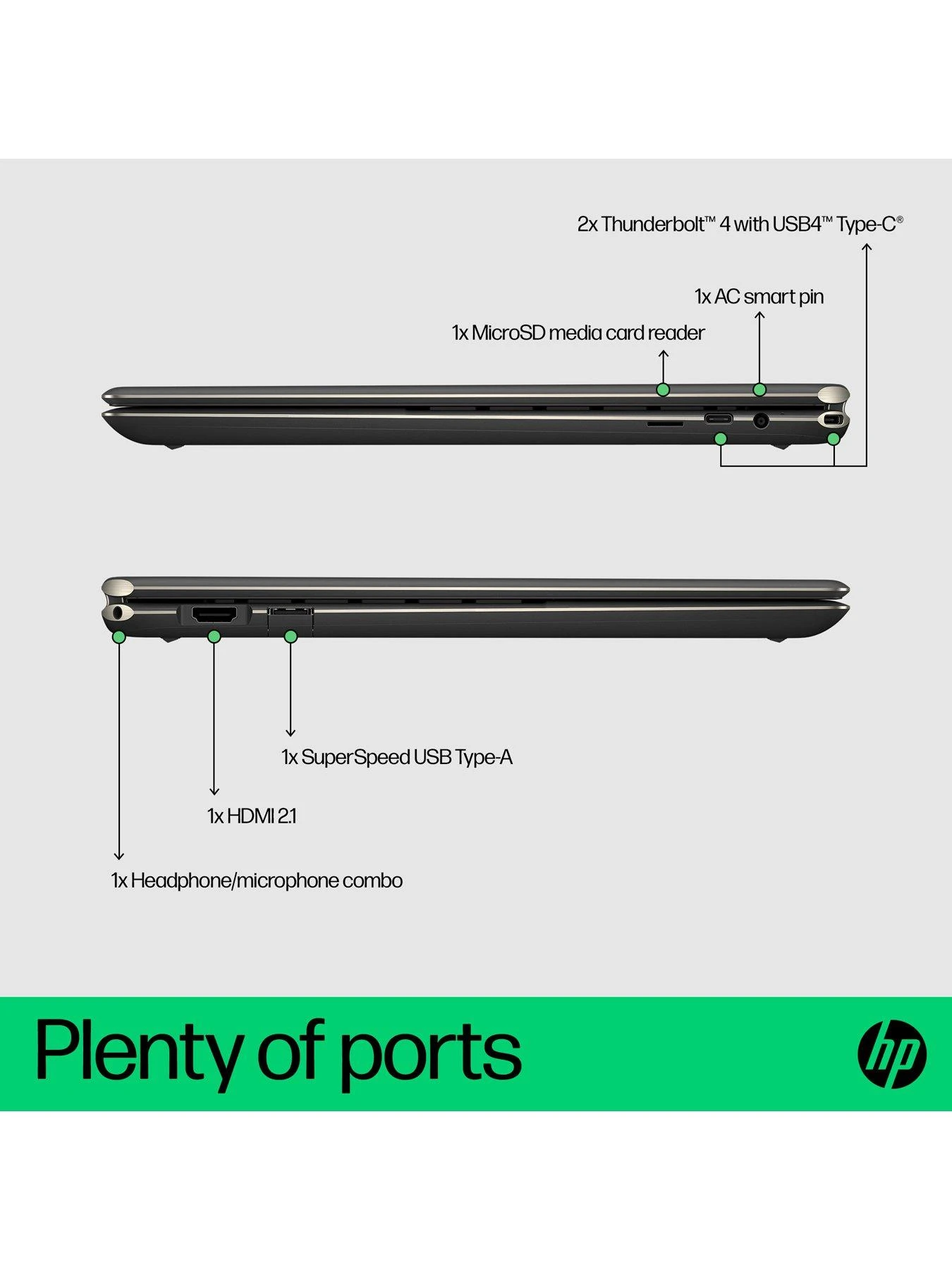 HP Spectre X360 16-f2018na Laptop - 16in 3K+ Touchscreen, Intel Core I7, 16GB RAM, 1TB SSD - Black 7 HP Spectre X360 16-f2018na Laptop - 16in 3K+ Touchscreen, Intel Core I7, 16GB RAM, 1TB SSD - Black - Image 7