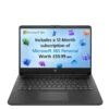 HP 14s-dq0034na, Intel Celeron, 4GB RAM 128GB SSD, 14in Laptop - Black With Optional Norton 360 (1 Year)