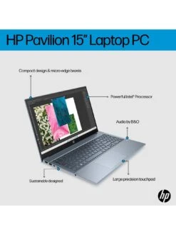 HP Pavilion 15-eg3020na, Intel Core I5, 8GB RAM 512GB SSD, 15in Laptop - Blue -Digital Station VN71Q SQ4 0000000020 BLUE SLd