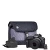 Canon® Canon EOS R100 APS-C Mirrorless Camera Kit Inc RF-S 18-45mm Lens, 128GB SD Card, Neck Strap And Case - Black