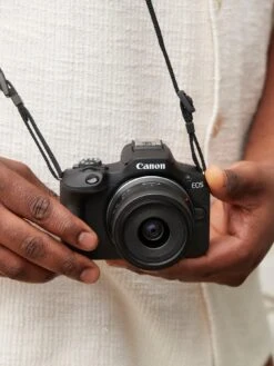 Canon® Canon EOS R100 APS-C Mirrorless Camera Kit Inc RF-S 18-45mm Lens, 128GB SD Card, Neck Strap And Case - Black -Digital Station VNEN8 SQ6 0000000004 BLACK SLd2