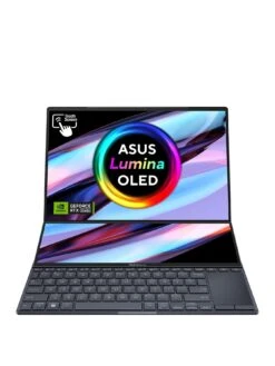 Asus Zenbook Pro 14 Duo OLED UX8402VU-P1026W Laptop - 14.5in 2.8K, GeForce RTX 4050, Intel Core I7, 16GB RAM, 1TB SSD, With Optional Microsoft 365 Family (1 Year) - Black