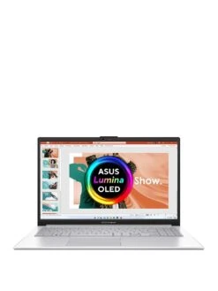 Asus Vivobook Go 15 OLED Laptop - 15.6in FHD, AMD Ryzen 5, 8GB RAM, 256GB SSD, E1504FA-L1669W, with Optional Microsoft 365 Family (1 Year) - Silver