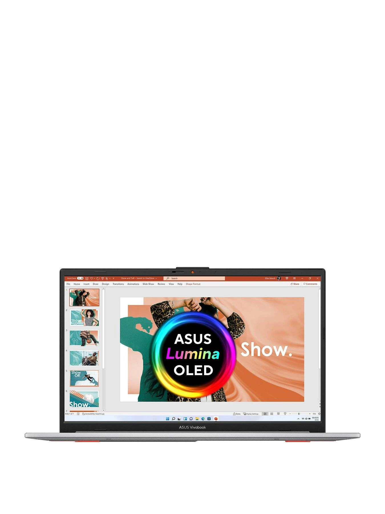 Asus Vivobook Go 15 OLED Laptop - 15.6in FHD, AMD Ryzen 5, 8GB RAM, 256GB SSD, E1504FA-L1669W, with Optional Microsoft 365 Family (1 Year) - Silver 2 Asus Vivobook Go 15 OLED Laptop - 15.6in FHD, AMD Ryzen 5, 8GB RAM, 256GB SSD, E1504FA-L1669W, with Optional Microsoft 365 Family (1 Year) - Silver - Image 2