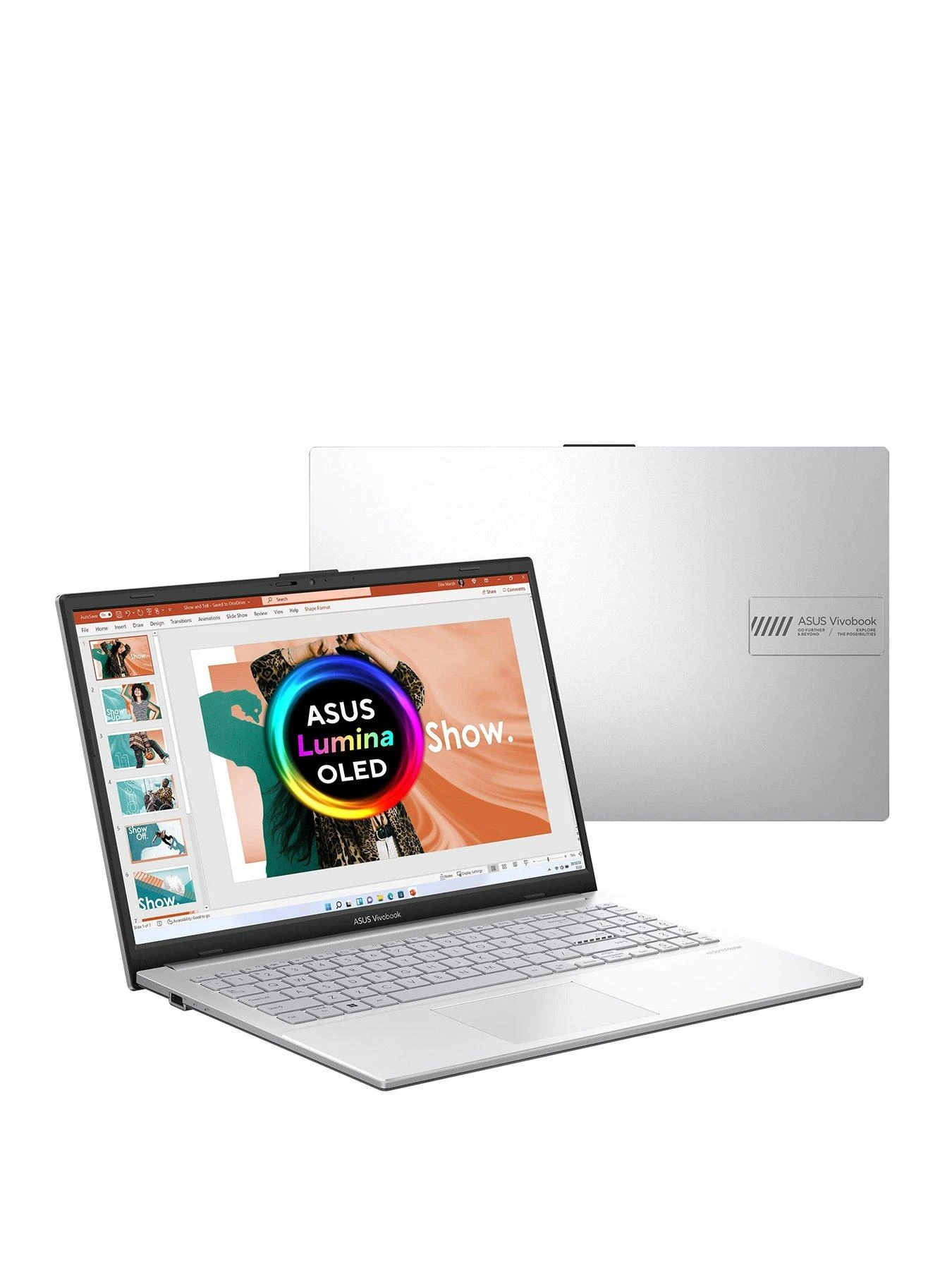 Asus Vivobook Go 15 OLED Laptop - 15.6in FHD, AMD Ryzen 5, 8GB RAM, 256GB SSD, E1504FA-L1669W, with Optional Microsoft 365 Family (1 Year) - Silver 3 Asus Vivobook Go 15 OLED Laptop - 15.6in FHD, AMD Ryzen 5, 8GB RAM, 256GB SSD, E1504FA-L1669W, with Optional Microsoft 365 Family (1 Year) - Silver - Image 3