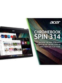 Acer Chromebook Spin 314, Intel Celeron, 4GB RAM 128GB SSD, 14in HD Touchscreen Laptop - Silver 11 Acer Chromebook Spin 314, Intel Celeron, 4GB RAM 128GB SSD, 14in HD Touchscreen Laptop - Silver -Digital Station VNT2X SQ4 0000000035 SILVER SLd