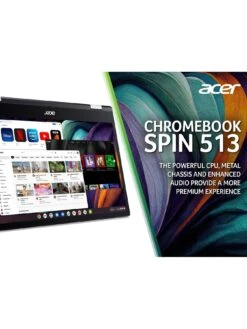 Acer Chromebook Spin 513 - 13.3in FHD Touchscreen, Qualcomm Snapdragon, 8GB RAM, 64GB SSD - Silver 11 Acer Chromebook Spin 513 - 13.3in FHD Touchscreen, Qualcomm Snapdragon, 8GB RAM, 64GB SSD - Silver -Digital Station VNT2Y SQ4 0000000035 SILVER SLd
