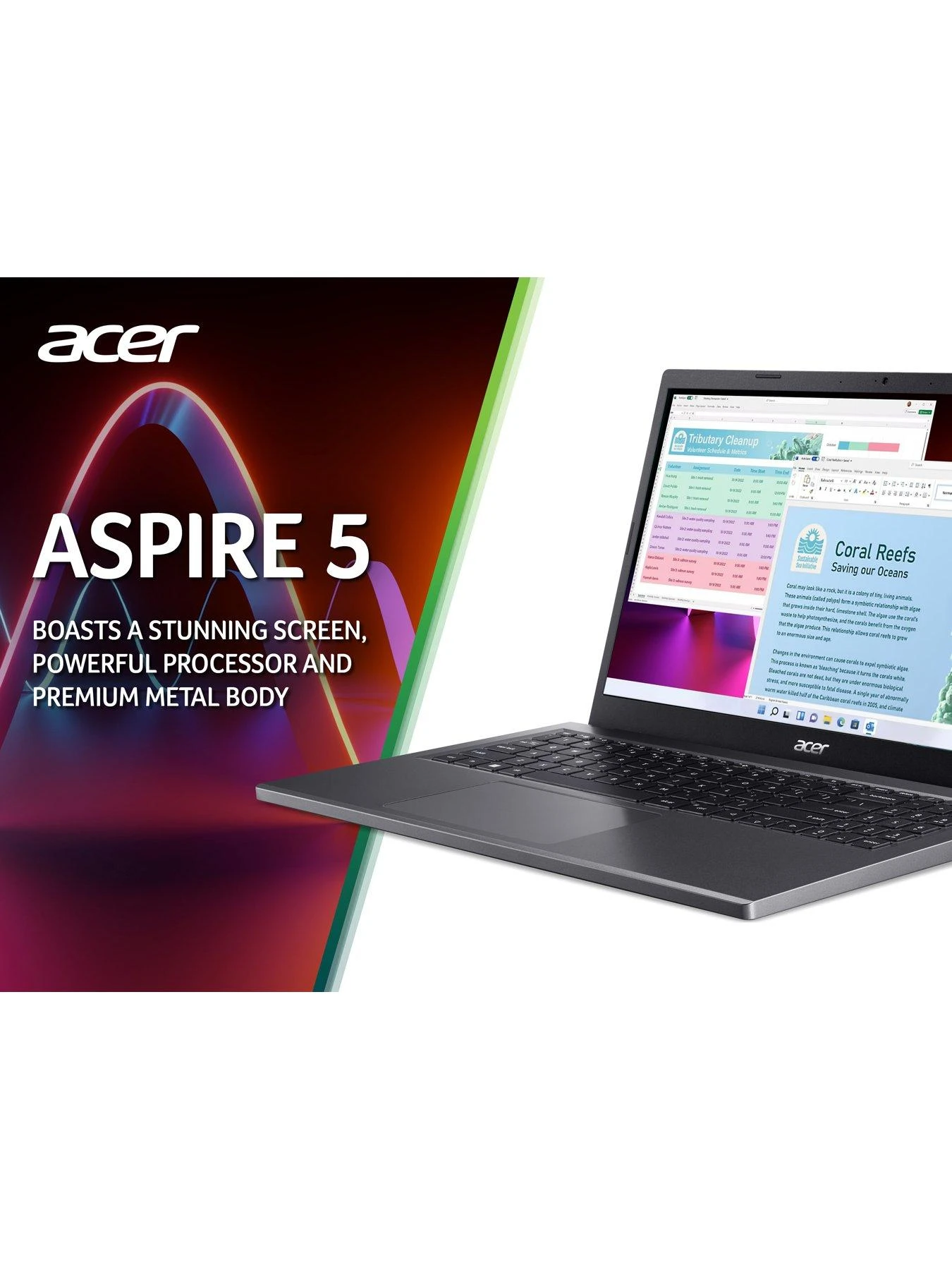 Acer Aspire 5 Laptop - 15.6in HD, AMD Ryzen 5, 16GB RAM, 512GB SSD, with Optional Microsoft 365 Family (1 Year) 4 Acer Aspire 5 Laptop - 15.6in HD, AMD Ryzen 5, 16GB RAM, 512GB SSD, with Optional Microsoft 365 Family (1 Year) - Image 4
